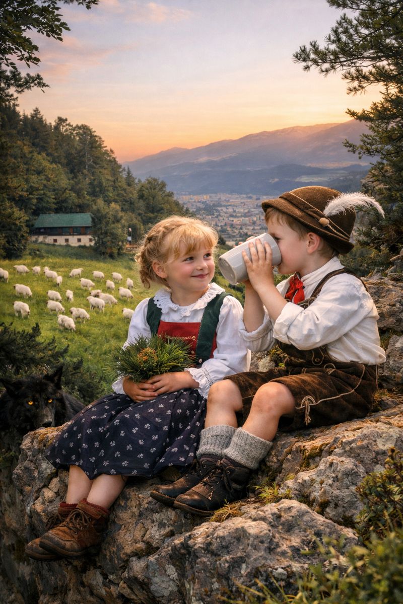 Blick &uuml;ber Innsbruck vom Waldrand in H&ouml;tting &ndash; Gasthaus am Hang